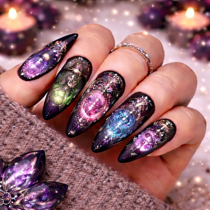 Witch’s Potion Bottle Nails