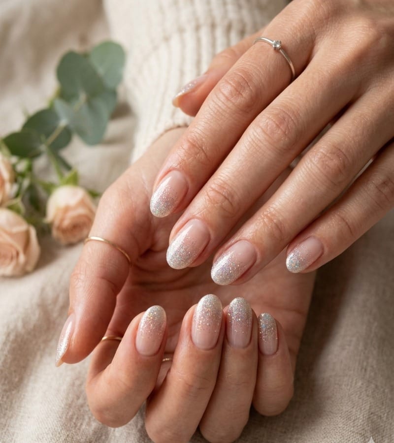 Subtle Glitter Gradient
Soft Sparkle with a Glitter Gradient