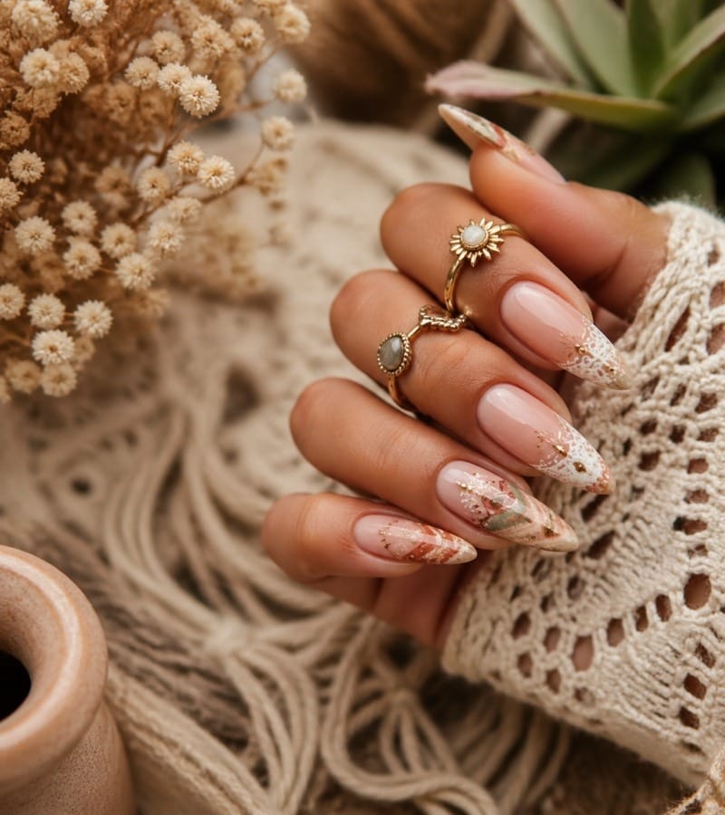 Boho Chic Nails
Embrace the Bohemian Spirit with Boho Nails