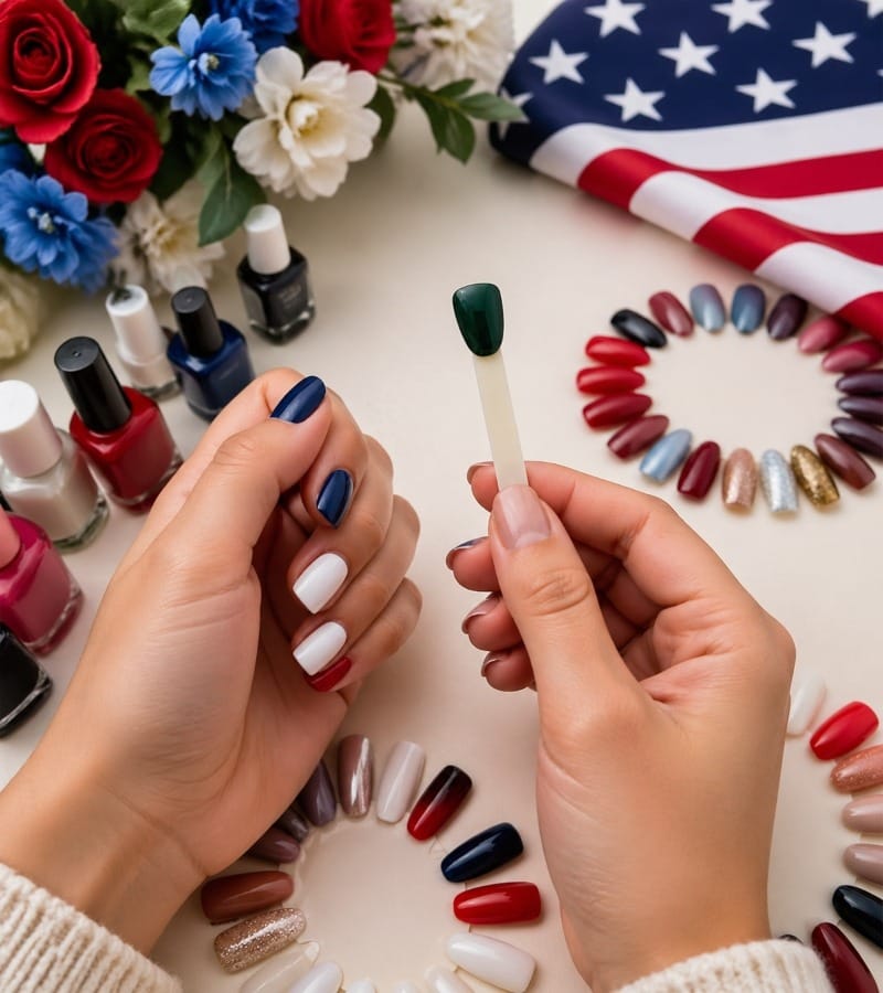 Choosing the Wrong Color Scheme for Memorial Day Nails