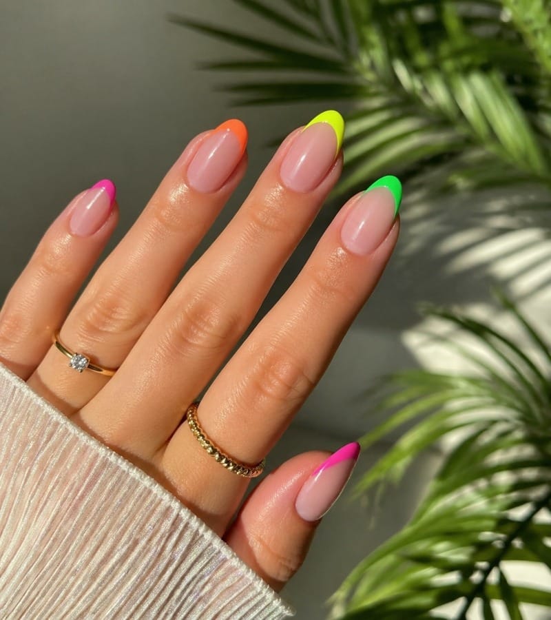 Neon French Tips
