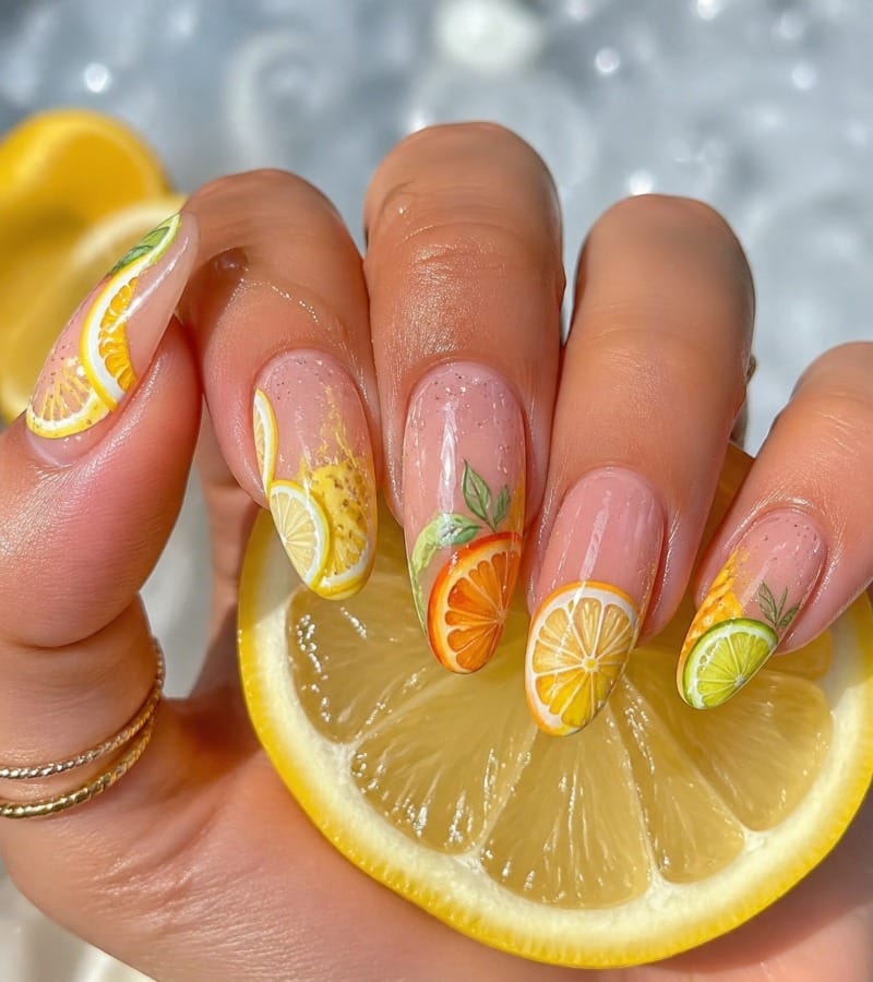 Citrus Burst Nails