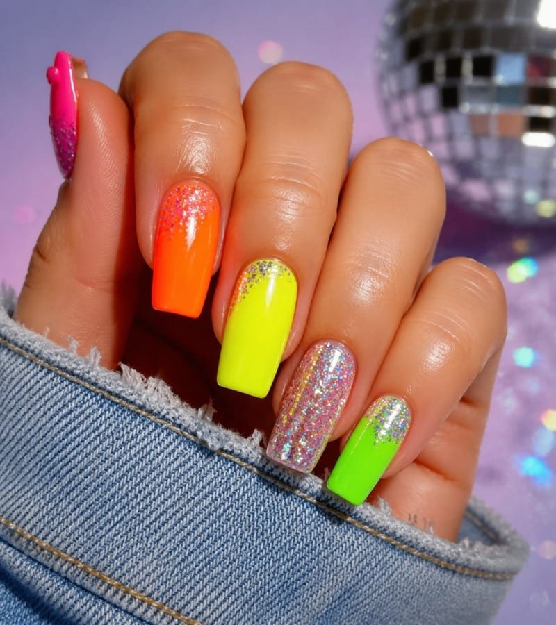 Neon Pops with Glitter