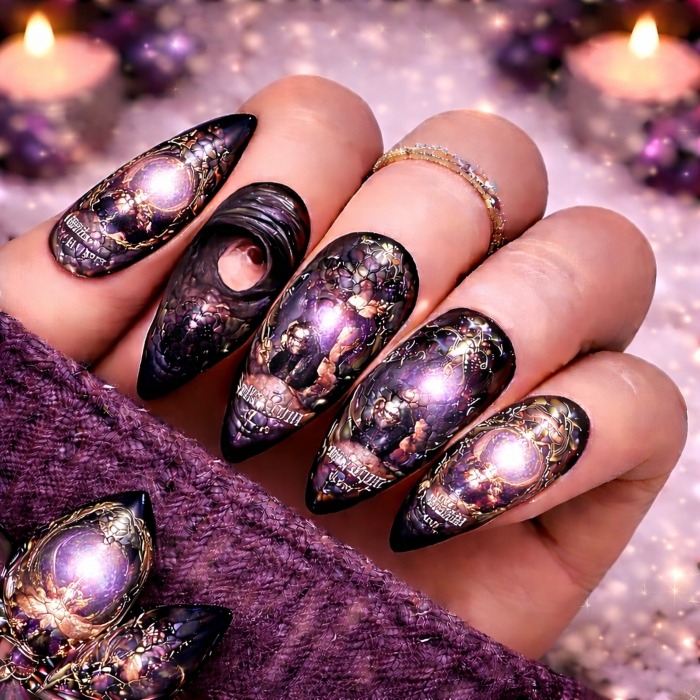 Witchy Tarot Card Nails