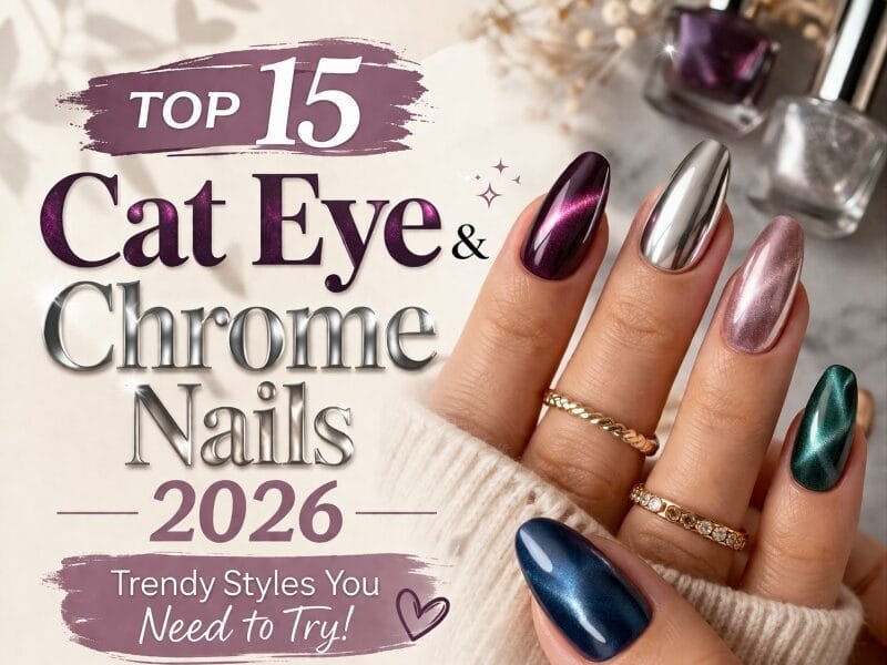 Cat Eye & Chrome Nails