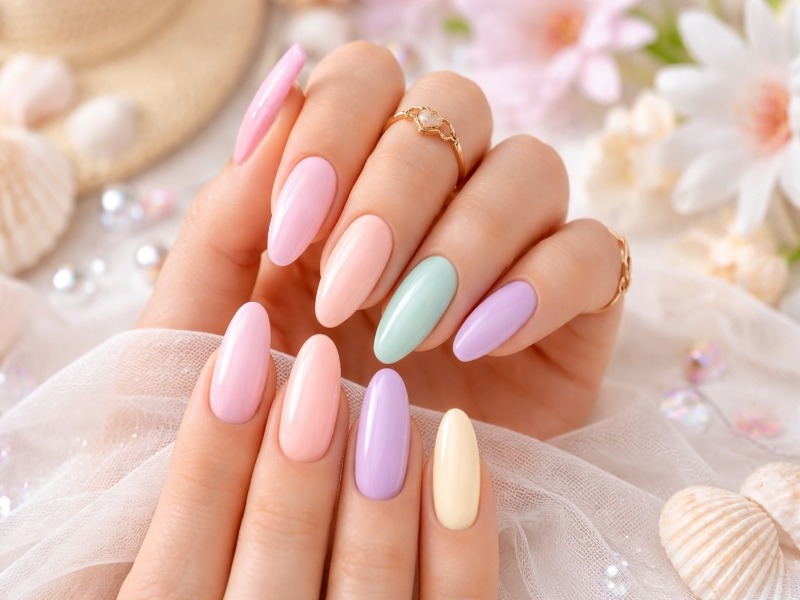 Pastel Gel Nails