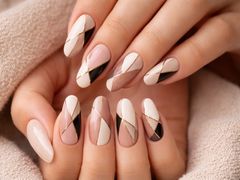 Geometric Negative Space Nails