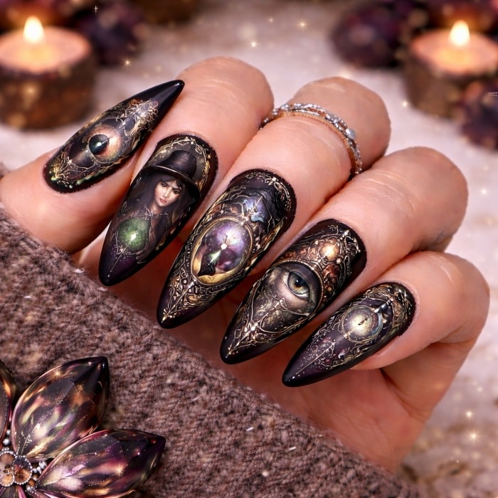 Witchcraft Tarot Cards Nails