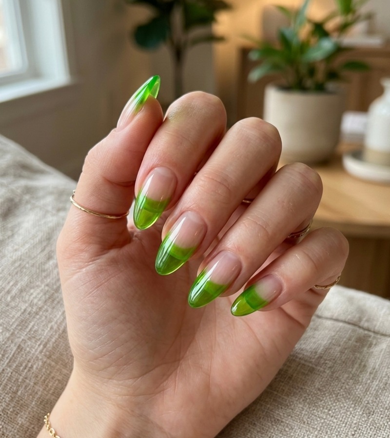 Translucent Jelly Green Tips