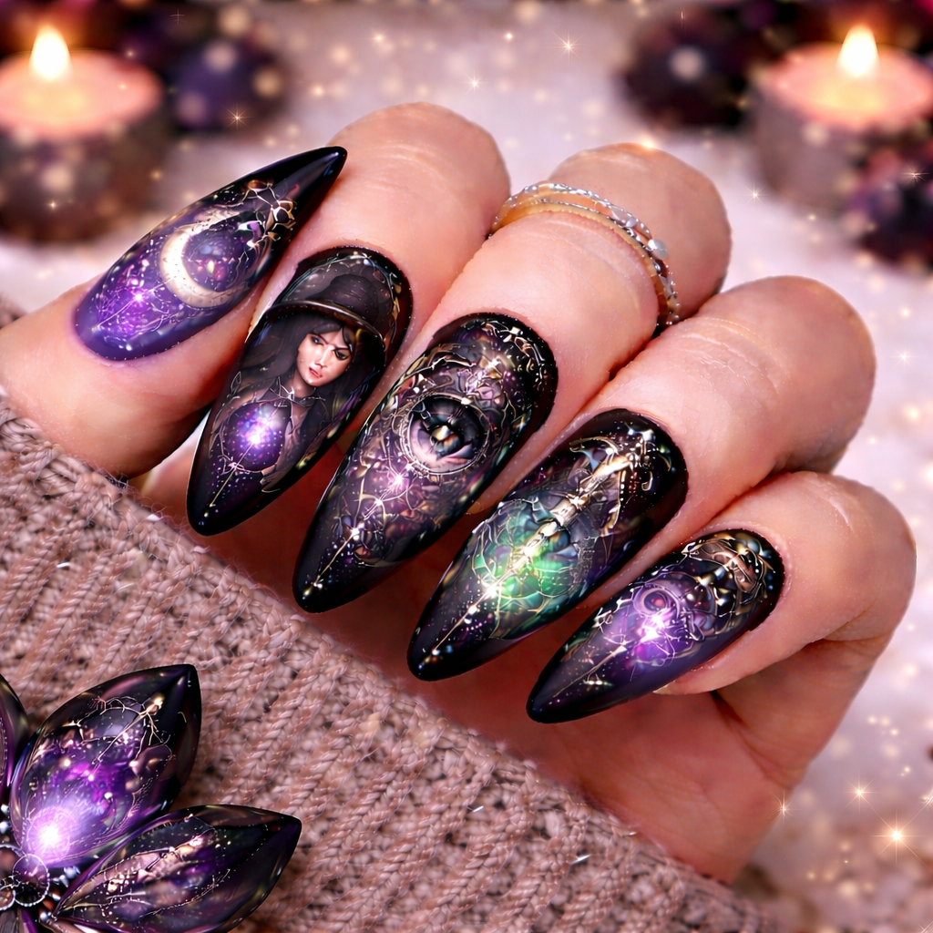 Faded Witchy Gradient Nails