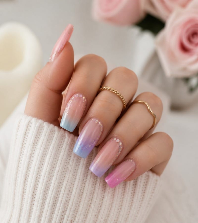 Pastel Ombre Nails: Soft and Dreamy