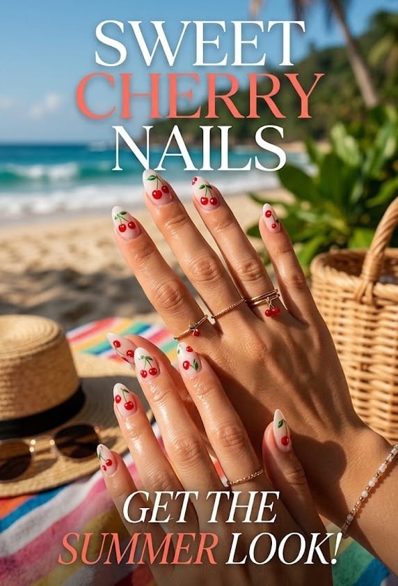 Sweet Cherry Patterns Nails