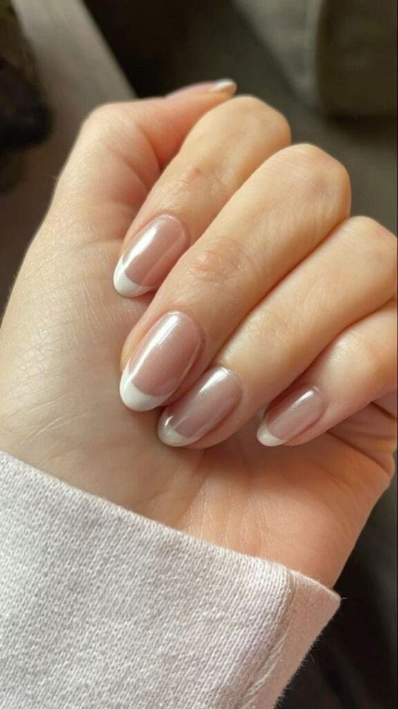Modern French Tip Gel Nails