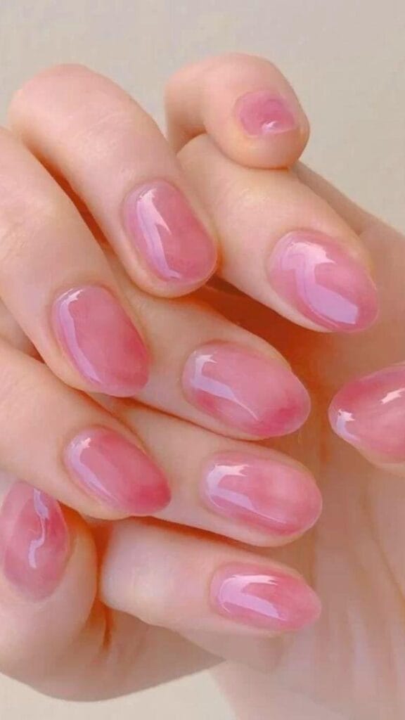 Jelly Pink Gel Nails
