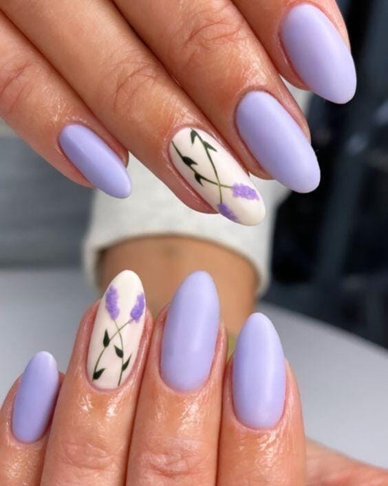 Lavender Gel Nails
