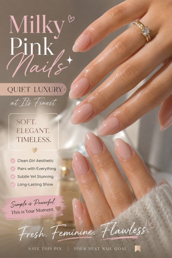 Milky Pink Nails — Quiet Luxury at Its Finest
