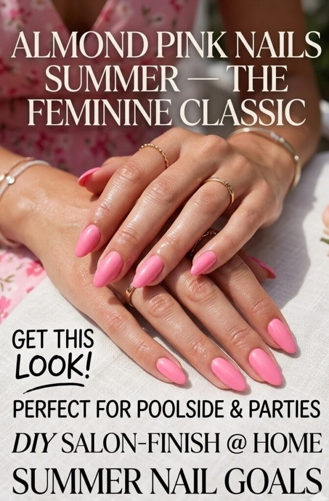 Almond Pink Nails Summer — The Feminine Classic
