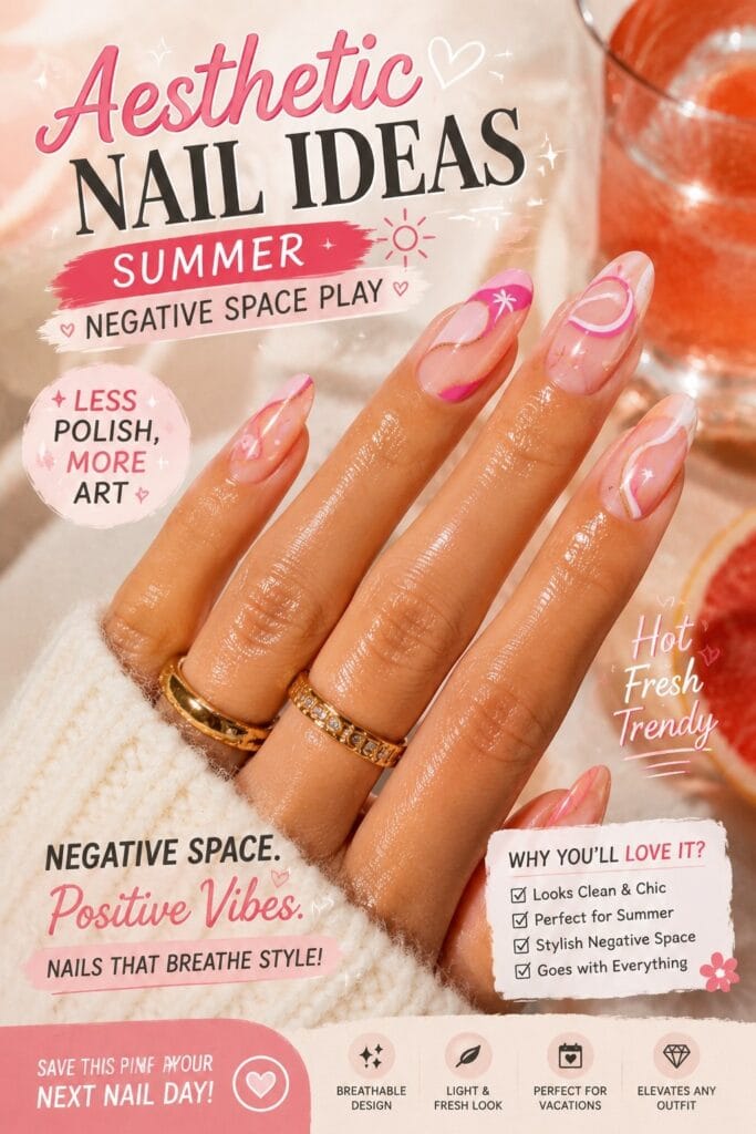 Aesthetic Nail Ideas Summer — Negative Space Play