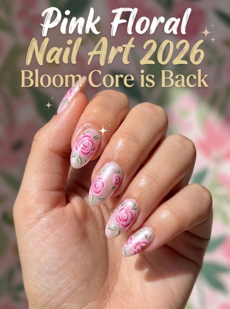 Pink Floral Nail Art 2026 — Bloom Core is Back
