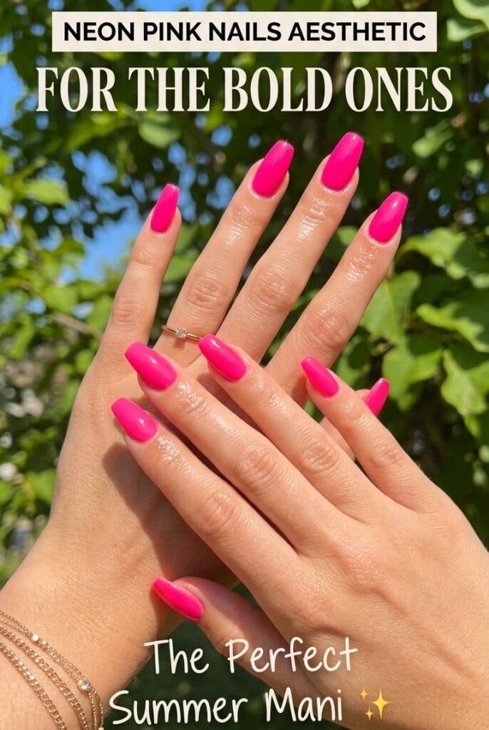 Neon Pink Nails Aesthetic — For the Bold Ones
