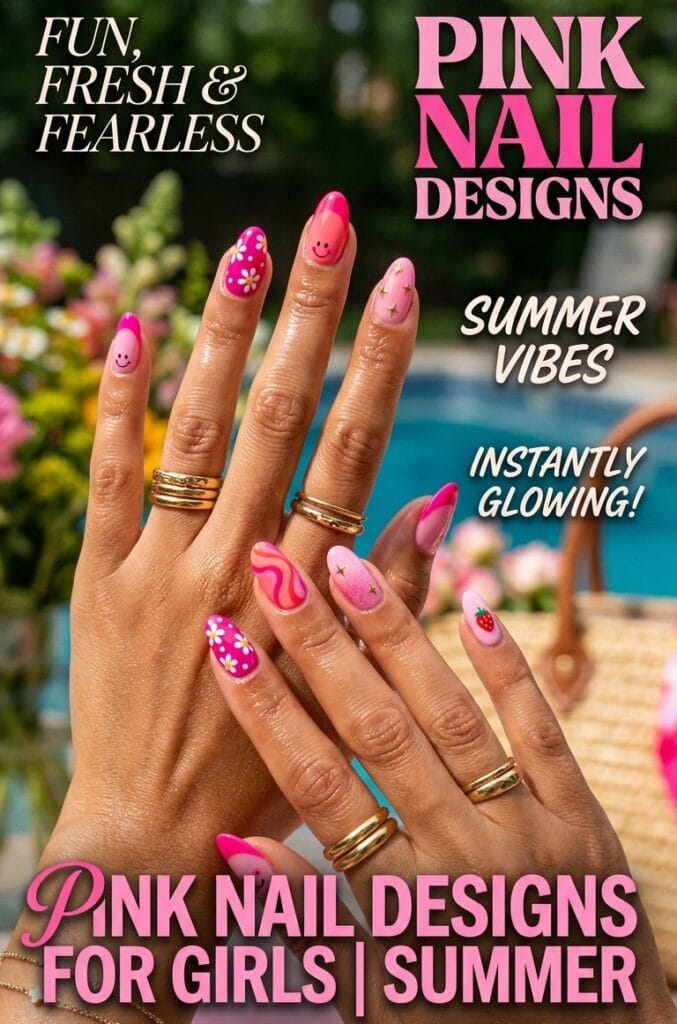 Pink Nail Designs for Girls Summer — Fun, Fresh, and Fearless