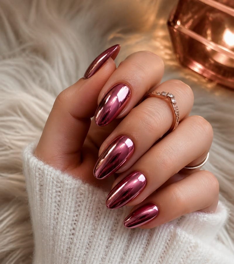 Mirror Finish Nails: Sleek and Polished
