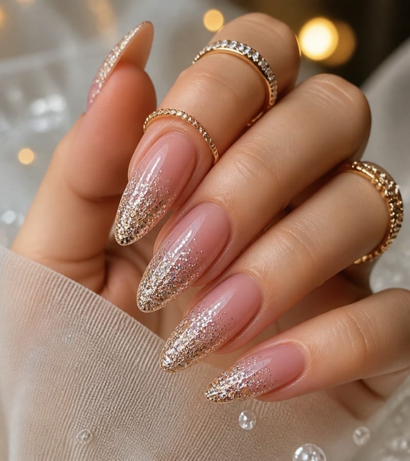 Glitter Gradient Nails: Sparkle with Style