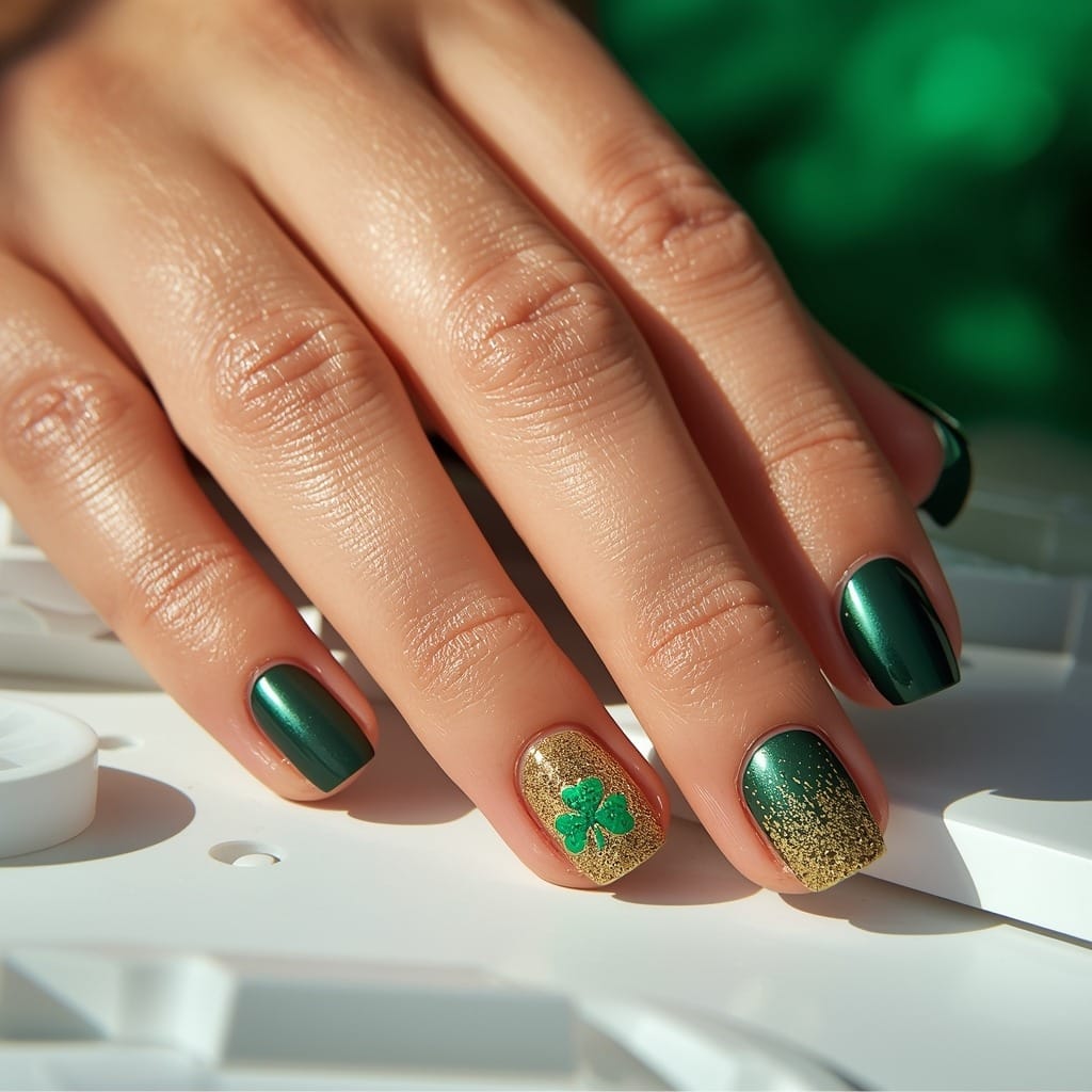 Shamrock and Glitter Gradient