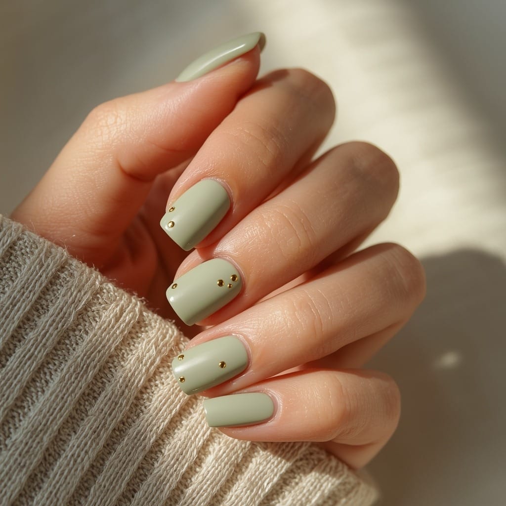 Simple Green and Gold Dots