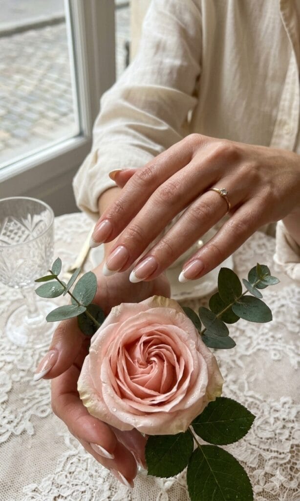 Classic French Manicure with a Twist