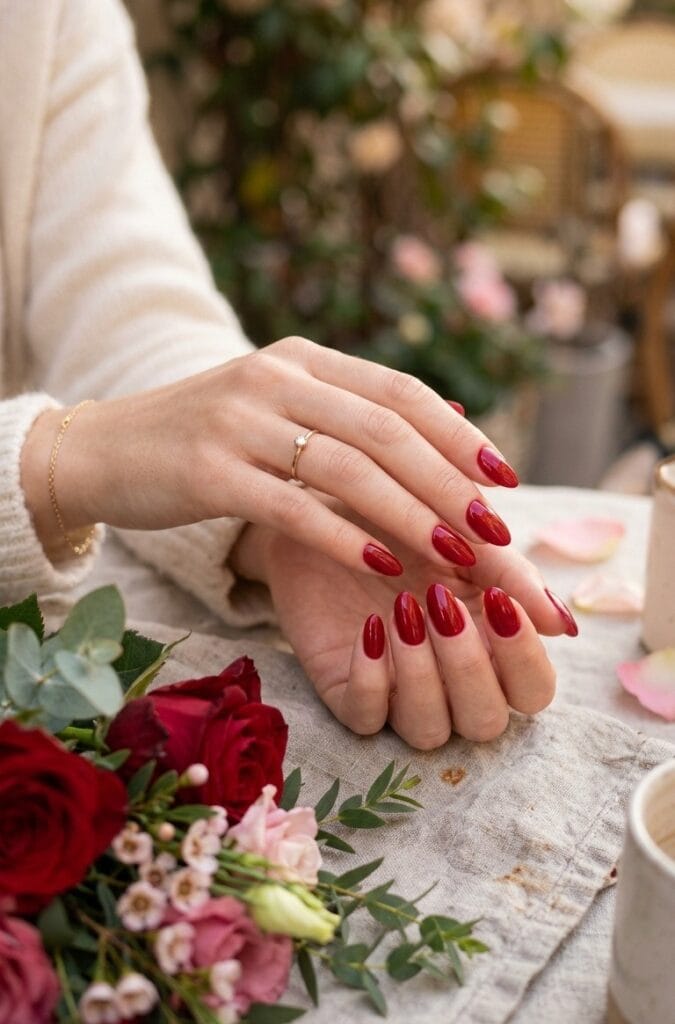 Classic Red Nails