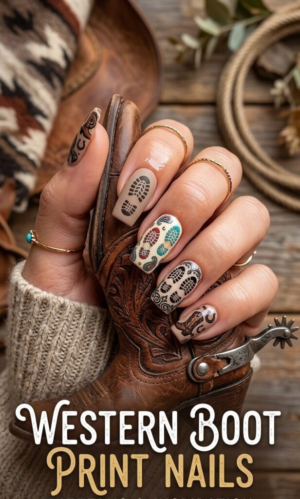 Western Boot Print Pattern