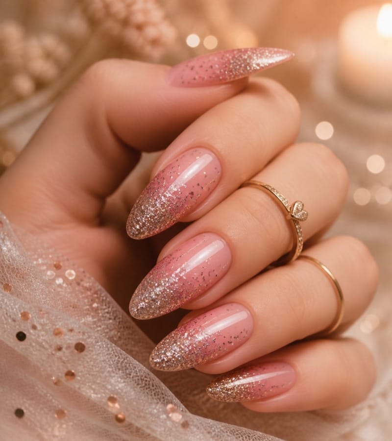 Gradient Glitter Nails: Shine with Every Move