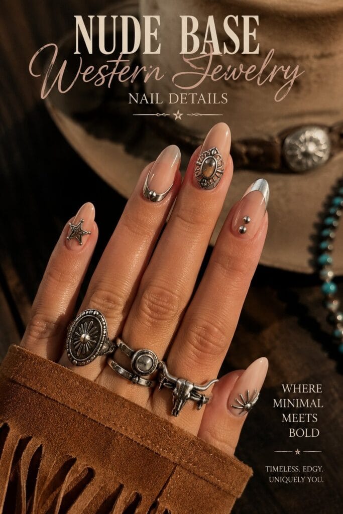 Nude Base with Western Jewelry Details