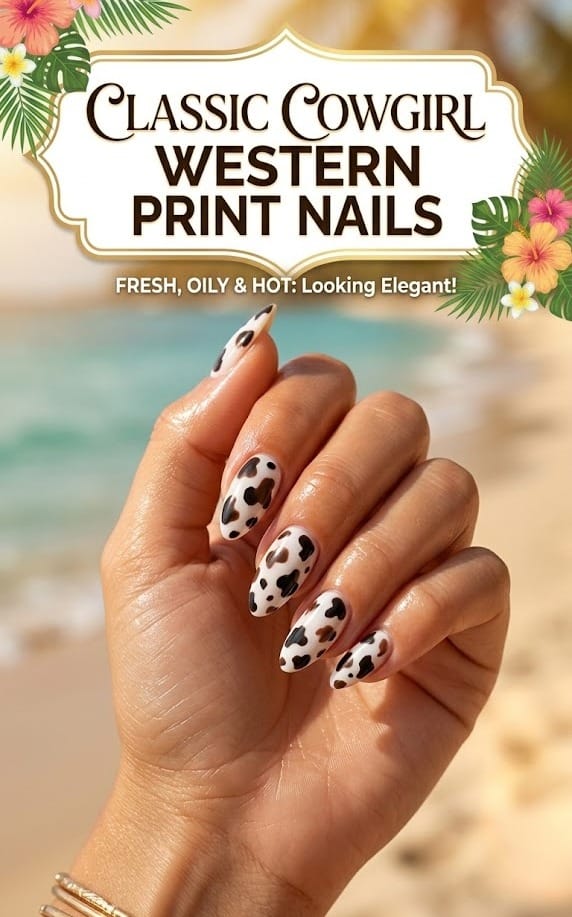 Classic Cowgirl Western Print Nails